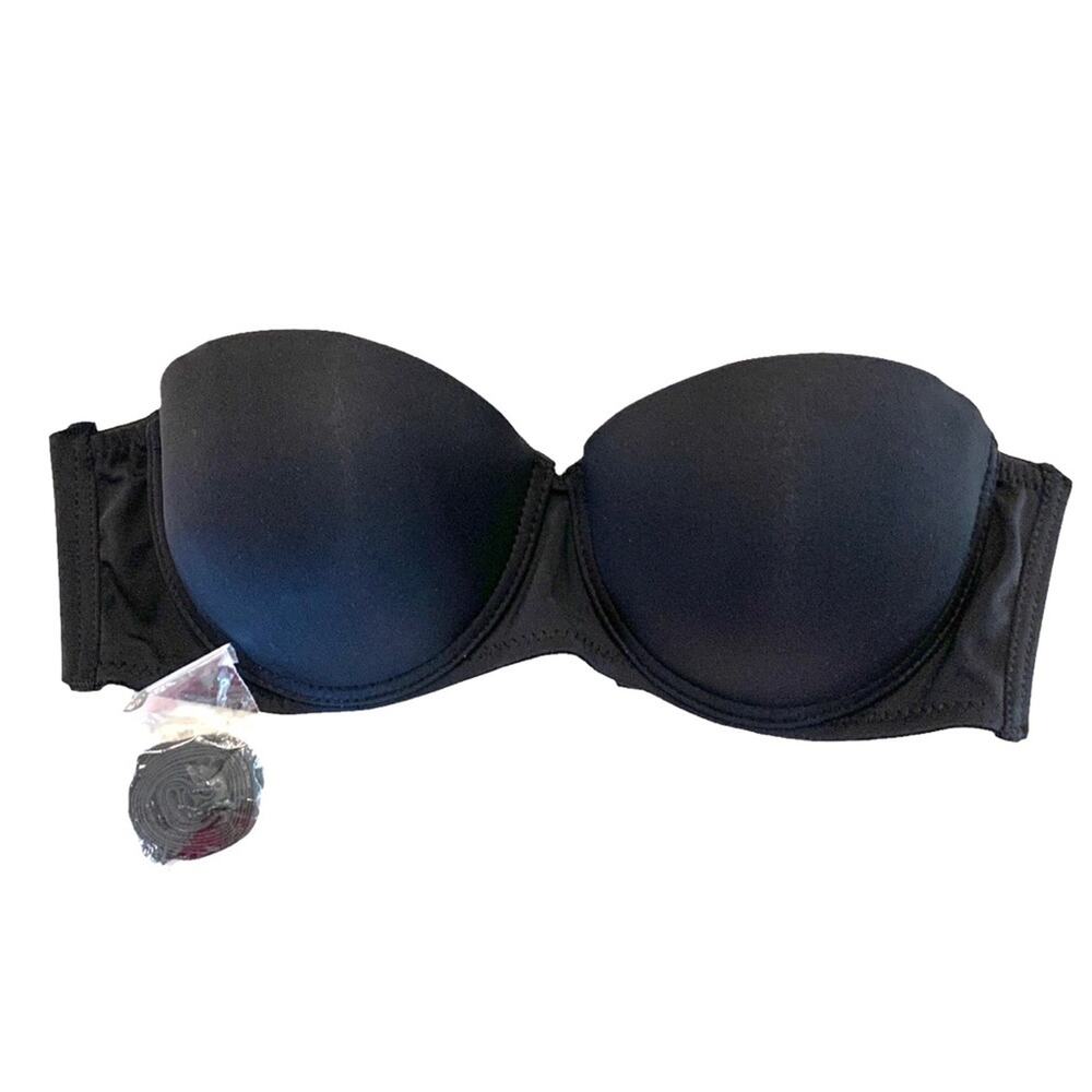 NEW Fashion‎ nova bra strapless black multi way hook and eye closure size 36B